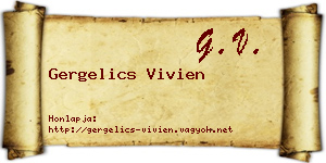 Gergelics Vivien névjegykártya